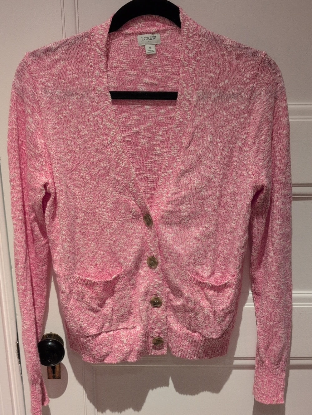 J. Crew Factory Pink Marled Beach Cardigan